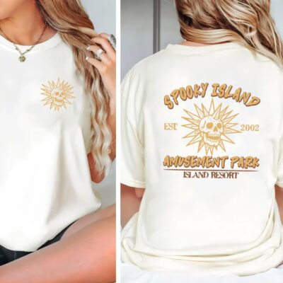 Retro Halloween Spooky Island T-Shirt