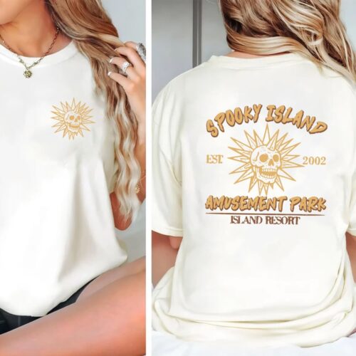 Retro Halloween Spooky Island T-Shirt