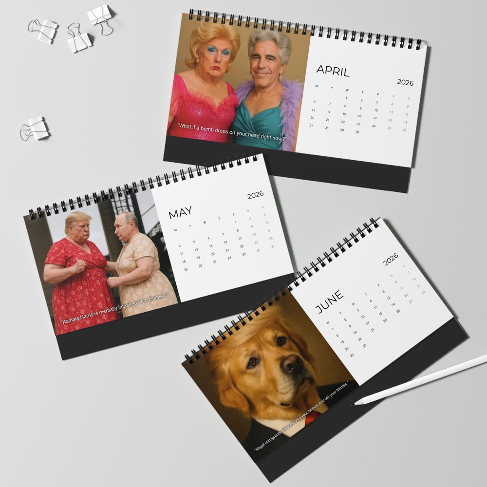 A Year Of Funny Trump 2026 Desk Calendar | Home Decor, Office Decor, Retro Movie Fan Gift A Year Of Funny Trump 2026 Desk Calendar | Home Decor, Office Decor, Retro Movie Fan Gift