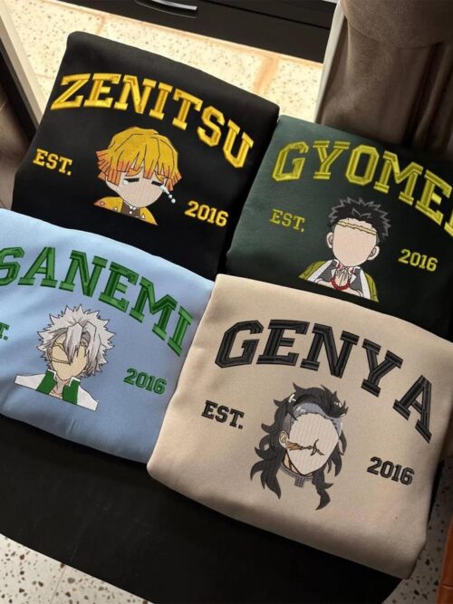 Hashira Embroidered Sweatshirt, Demon Slayer Movie Fan