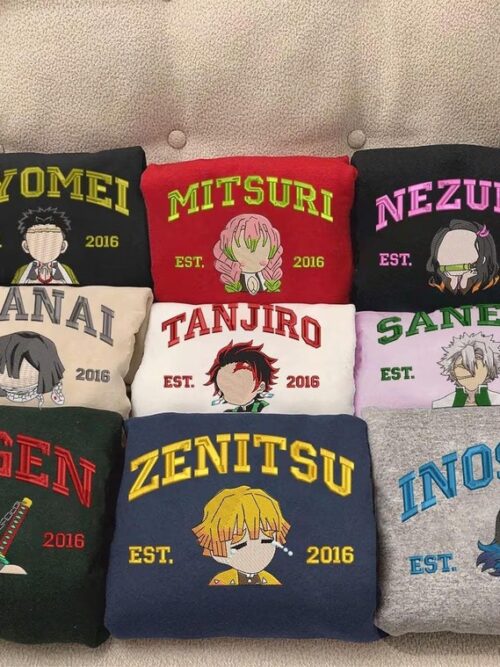 Hashira Embroidered Sweatshirt, Demon Slayer Movie Fan