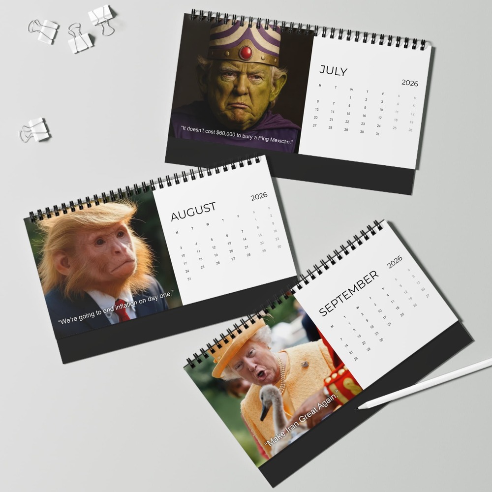 A Year Of Funny Trump 2026 Desk Calendar | Home Decor, Office Decor, Retro Movie Fan Gift A Year Of Funny Trump 2026 Desk Calendar | Home Decor, Office Decor, Retro Movie Fan Gift
