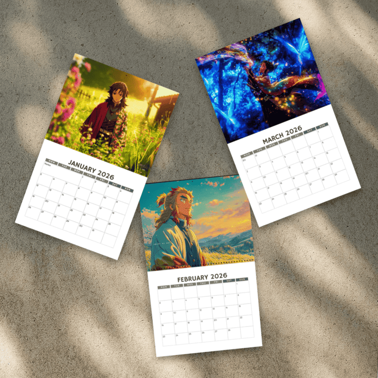 Demon Slayer 2026 Calendar | Home Decor, Office Decor, Kimetsu No Yaiba Fan Gift Demon Slayer 2026 Calendar | Home Decor, Office Decor, Kimetsu No Yaiba Fan Gift