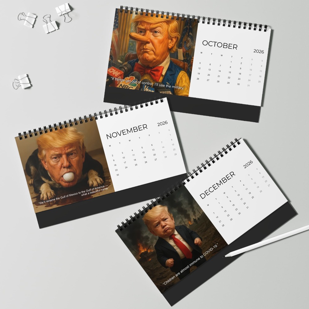 A Year Of Funny Trump 2026 Desk Calendar | Home Decor, Office Decor, Retro Movie Fan Gift A Year Of Funny Trump 2026 Desk Calendar | Home Decor, Office Decor, Retro Movie Fan Gift