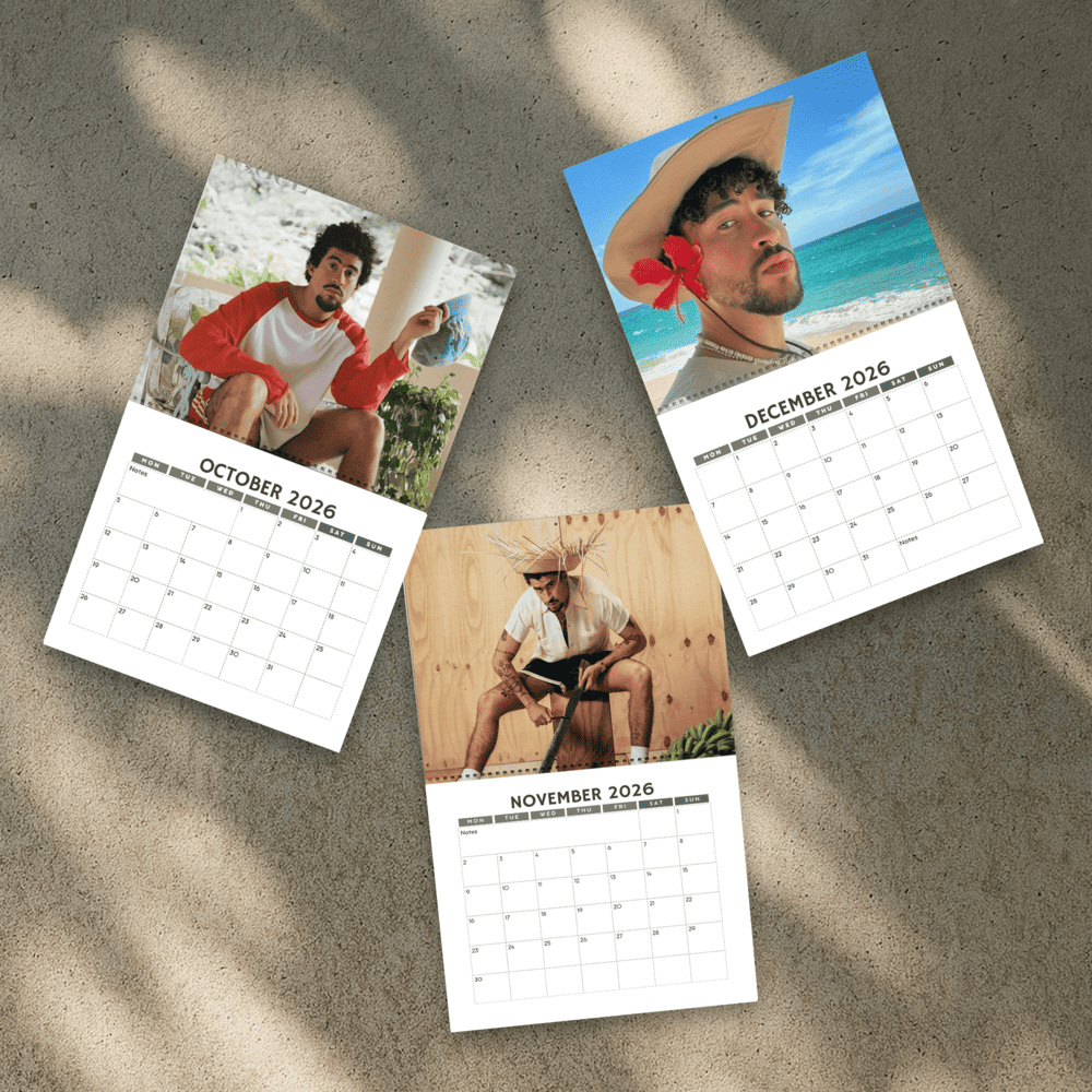 Bad Bunny 2026 Calendar | Home Decor, Office Decor, Bad Bunny Fan Gift Bad Bunny 2026 Calendar | Home Decor, Office Decor, Bad Bunny Fan Gift