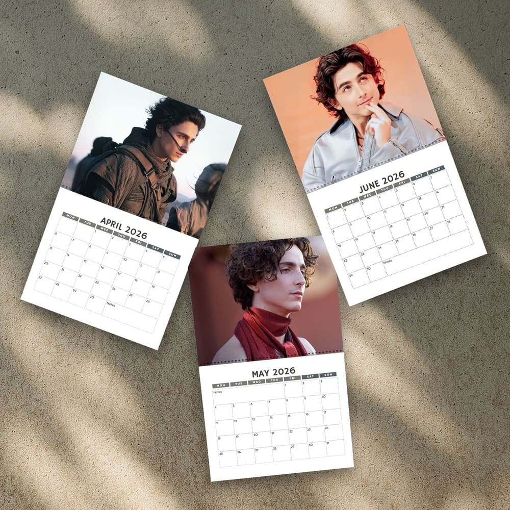 A Year Of Timothée Chalamet 2026 Calendar | Home Decor, Office Decor, Fan Gift A Year Of Timothée Chalamet 2026 Calendar | Home Decor, Office Decor, Fan Gift
