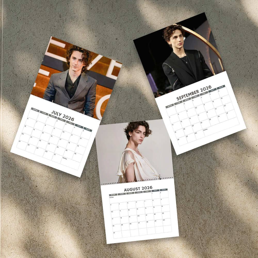 A Year Of Timothée Chalamet 2026 Calendar | Home Decor, Office Decor, Fan Gift A Year Of Timothée Chalamet 2026 Calendar | Home Decor, Office Decor, Fan Gift