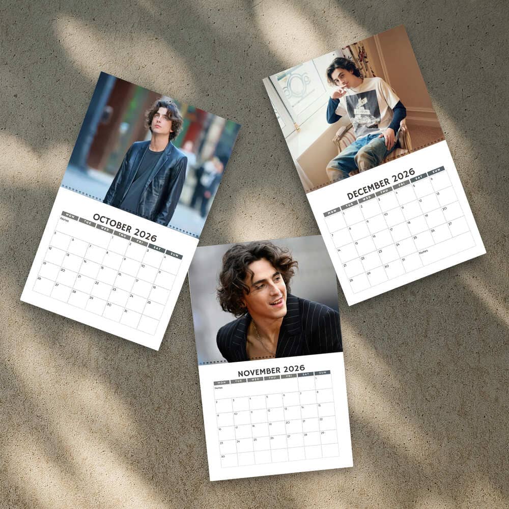 A Year Of Timothée Chalamet 2026 Calendar | Home Decor, Office Decor, Fan Gift A Year Of Timothée Chalamet 2026 Calendar | Home Decor, Office Decor, Fan Gift
