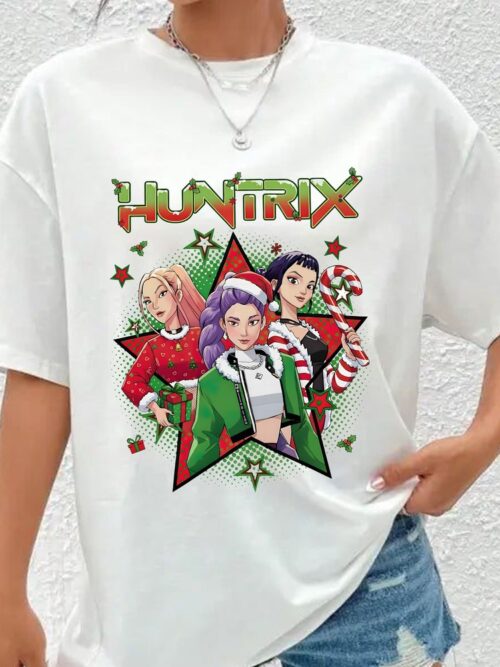 Huntrix Christmas, Kpop Demon Hunters T-shirt