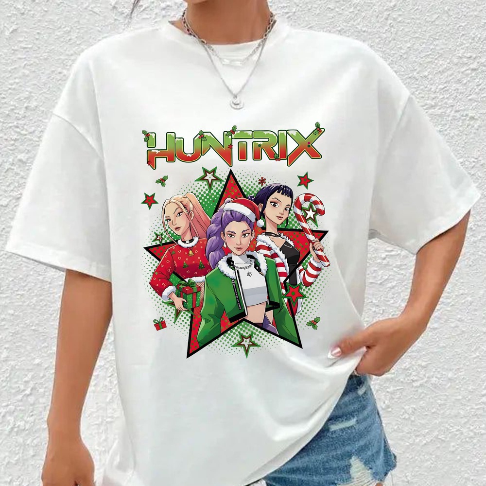 Huntrix Christmas, Kpop Demon Hunters T-shirt Huntrix Christmas, Kpop Demon Hunters T-shirt