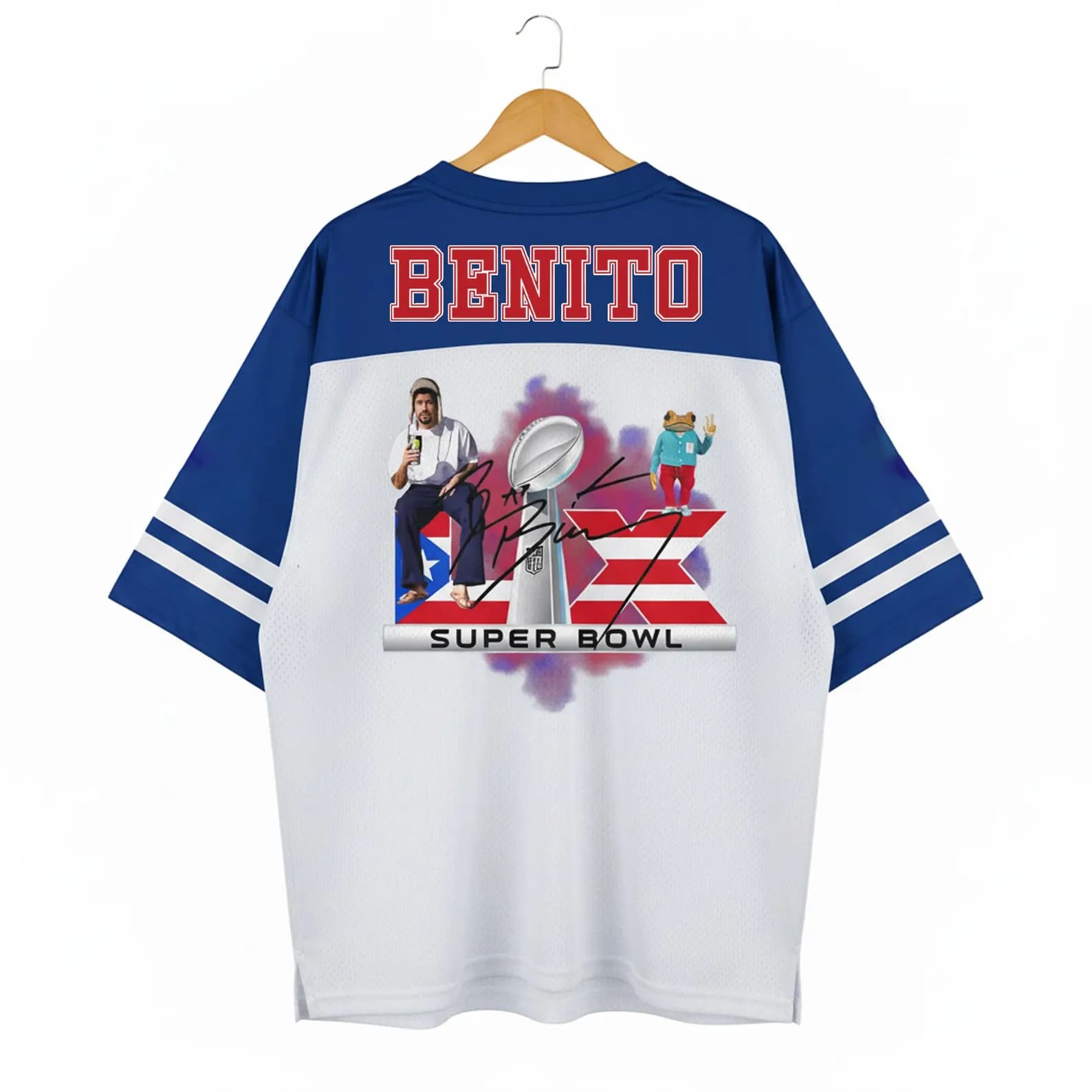 Here for the Benito Bowl Football Jersey, Bad Bunny Fan Here for the Benito Bowl Football Jersey, Bad Bunny Fan