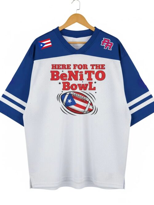 Here for the Benito Bowl Football Jersey, Bad Bunny Fan Here for the Benito Bowl Football Jersey, Bad Bunny Fan