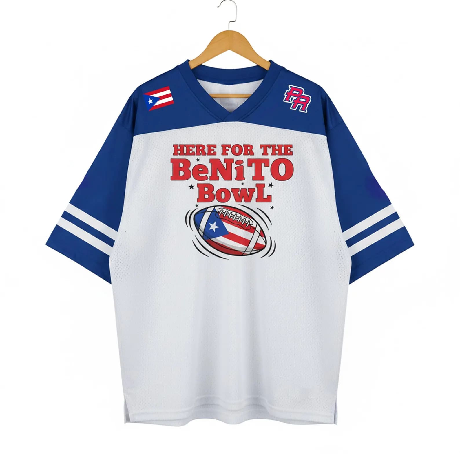 Here for the Benito Bowl Football Jersey, Bad Bunny Fan Here for the Benito Bowl Football Jersey, Bad Bunny Fan