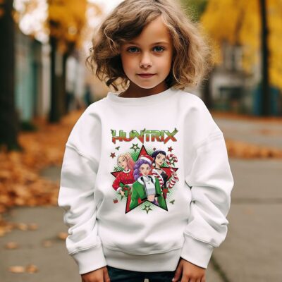 Huntrix Christmas Kpop Demon Hunters Kid Youth Sweatshirt