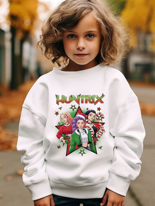 Huntrix Christmas Kpop Demom Hunters Kid Youth T-Shirt