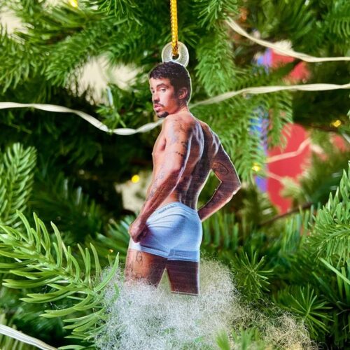 Funny Bad Bunny Ornament For Holiday Tree Decoration