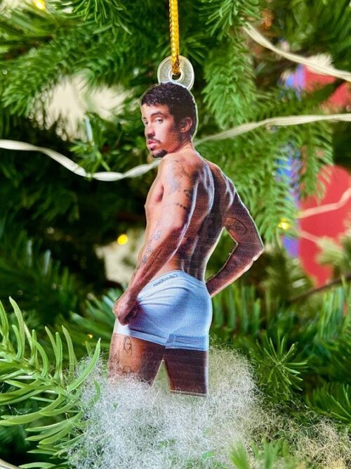 Funny Bad Bunny Ornament For Holiday Tree Decoration Funny Bad Bunny Ornament For Holiday Tree Decoration