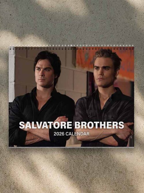 A Year Of Damon and Stefan 2026 Calendar | Home Decor, Office Decor, Retro Movie Fan Gift