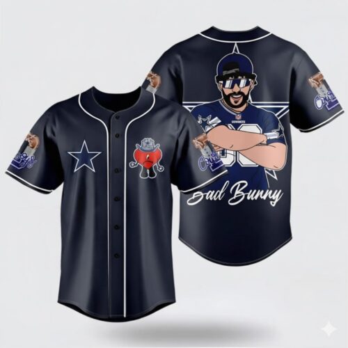 Dallas Cowboys FootFall Jersey And Bad Bunny Dallas Cowboys FootFall Jersey And Bad Bunny