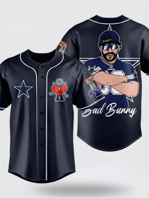 Dallas Cowboys FootFall Jersey And Bad Bunny Dallas Cowboys FootFall Jersey And Bad Bunny
