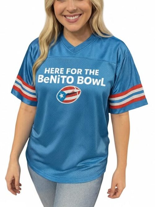 Version 2 Here for the Benito Bowl Football Jersey, Bad Bunny Fan