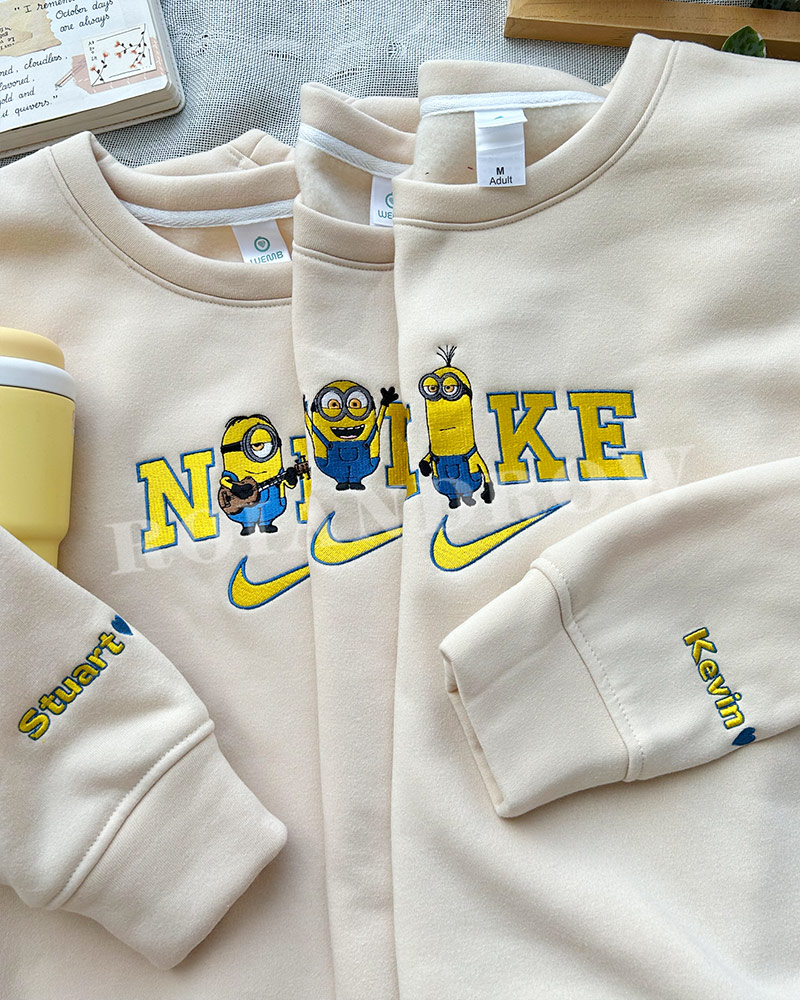 Kevin & Stuart & Bob (Minions) – Embroidered Sweatshirt Kevin & Stuart & Bob (Minions) – Embroidered Sweatshirt