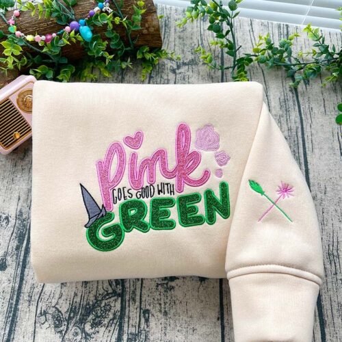 Pink & Green Magic (Wicked) – Embroidered Youth Sweatshirt/Hoodie/T-shirt