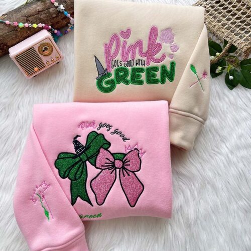 Pink & Green Magic (Wicked) – Embroidered Youth Sweatshirt/Hoodie/T-shirt