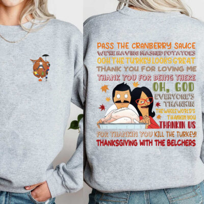Bob Burgers Thanksgiving 2 Sides Sweatshirt, T-Shirt, Hoodie