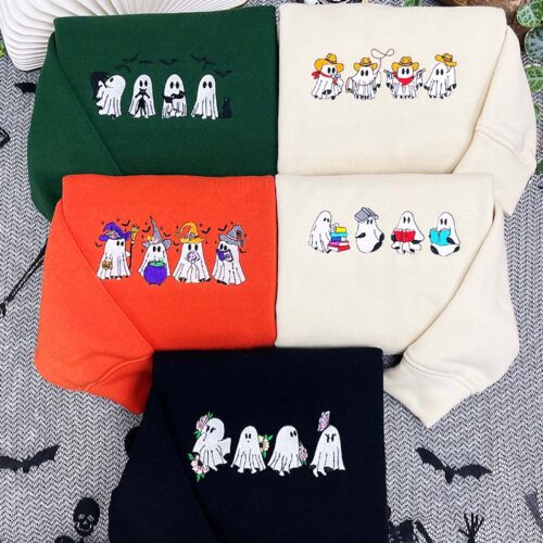 Boo Crew Collection – Embroidered Sweatshirt/Hoodie/T-shirt