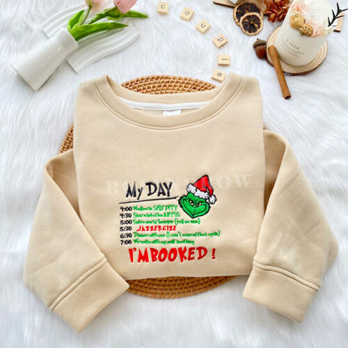 Grinch my day – Christmas Embroidered Sweatshirt