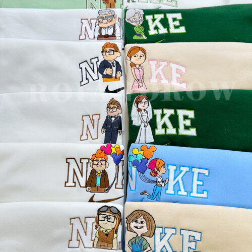 Carl and Ellie (Up Movie) Full Version – Embroidered Sweatshirt/Hoodie/T-shirt