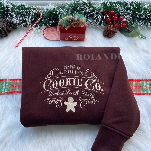 North Pole Cookie Co – Christmas Embroidered Sweatshirt