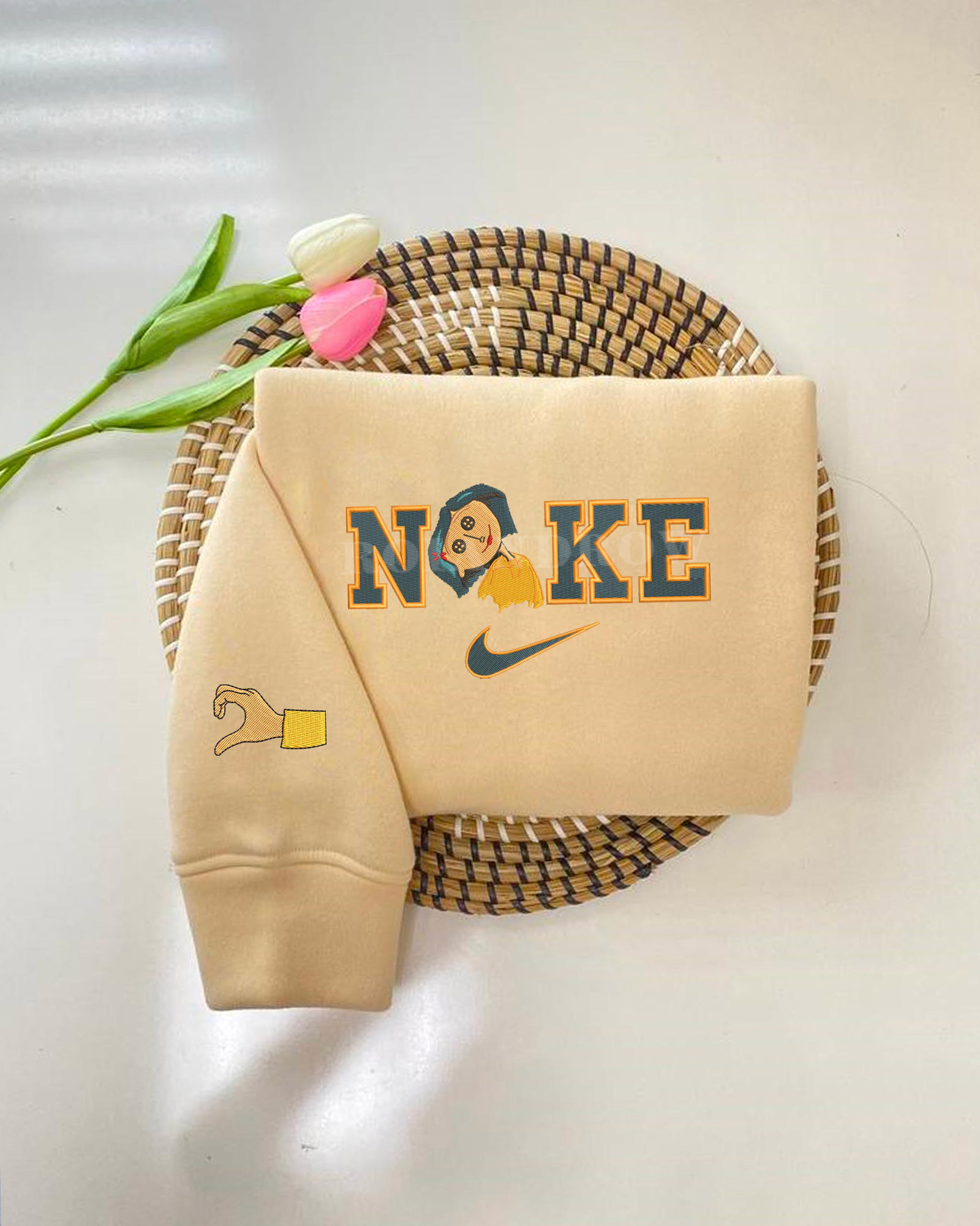 Coraline & Wybie Ver 2- Embroidered Shirt Coraline & Wybie Ver 2- Embroidered Shirt