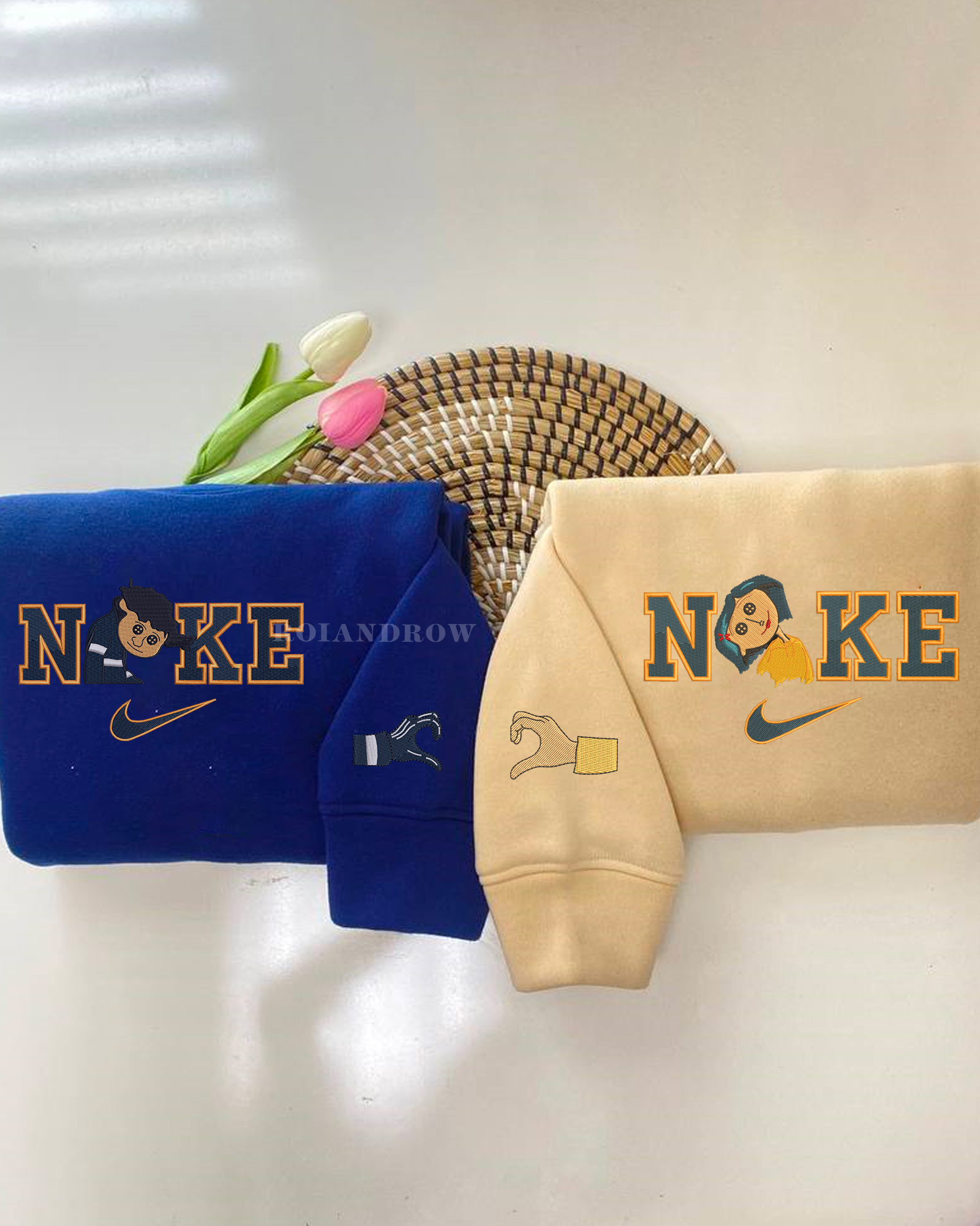 Coraline & Wybie Ver 2- Embroidered Shirt Coraline & Wybie Ver 2- Embroidered Shirt