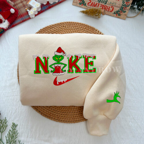 MR Grinch And Mrs Grinch – Embroidered Christmas Shirt