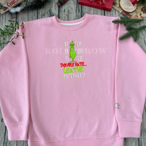 Whoville University Grinch Sweatshirt – Christmas Embroidered Sweatshirt