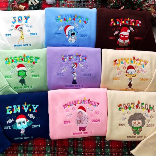 Inside out Xmas – Embroidered Sweatshirt/Hoodie/T-shirt