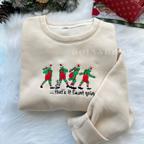 Grinch ohh ahh sweatshirt – Christmas Embroidered Sweatshirt