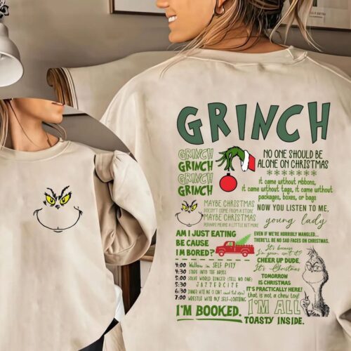 Retro Grinch Christmas Sweatshirt, T-Shirt, Hoodie, Funny Holiday Graphic