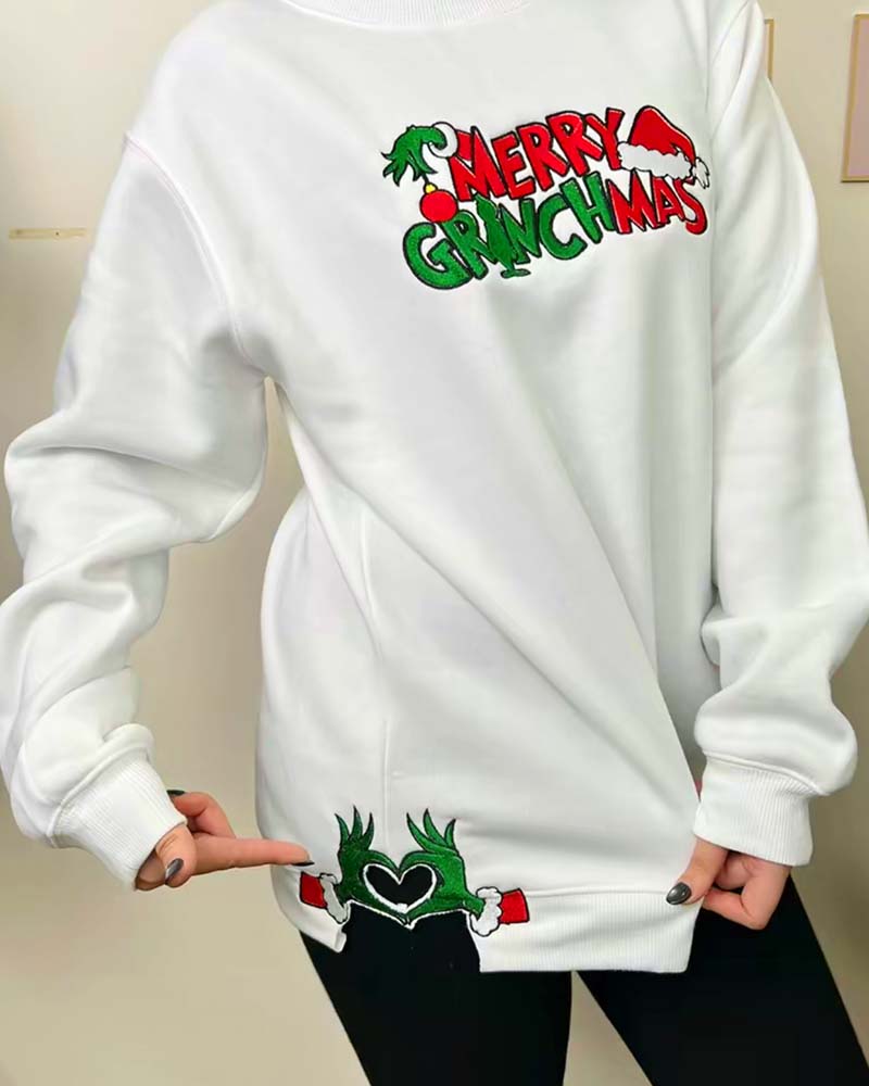 Merry Grinchmas – Embroidered Youth Sweatshirt/Hoodie/T-shirt Merry Grinchmas – Embroidered Youth Sweatshirt/Hoodie/T-shirt