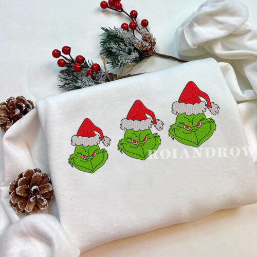 Grinch – Christmas Embroidered Sweatshirt