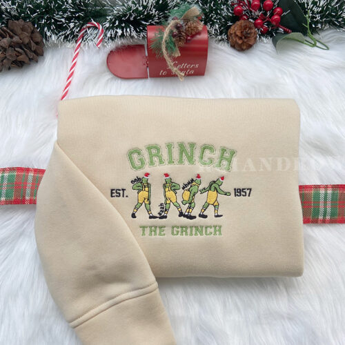 The Grinch Est.1957 – Christmas Embroidered Sweatshirt