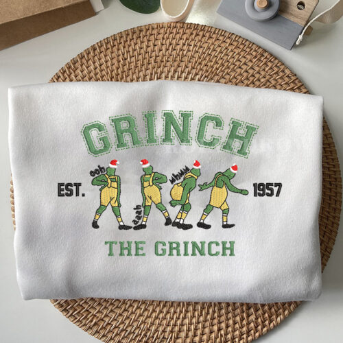 The Grinch Est.1957 – Christmas Embroidered Sweatshirt