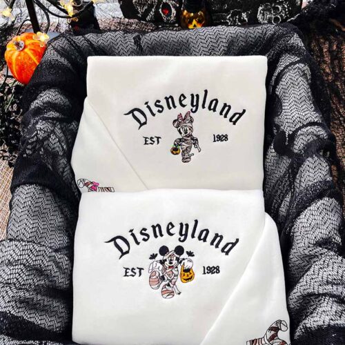 Disneyland Mickey & Minnie (ver Halloween) – Embroidered Sweatshirt/Hoodie/T-shirt