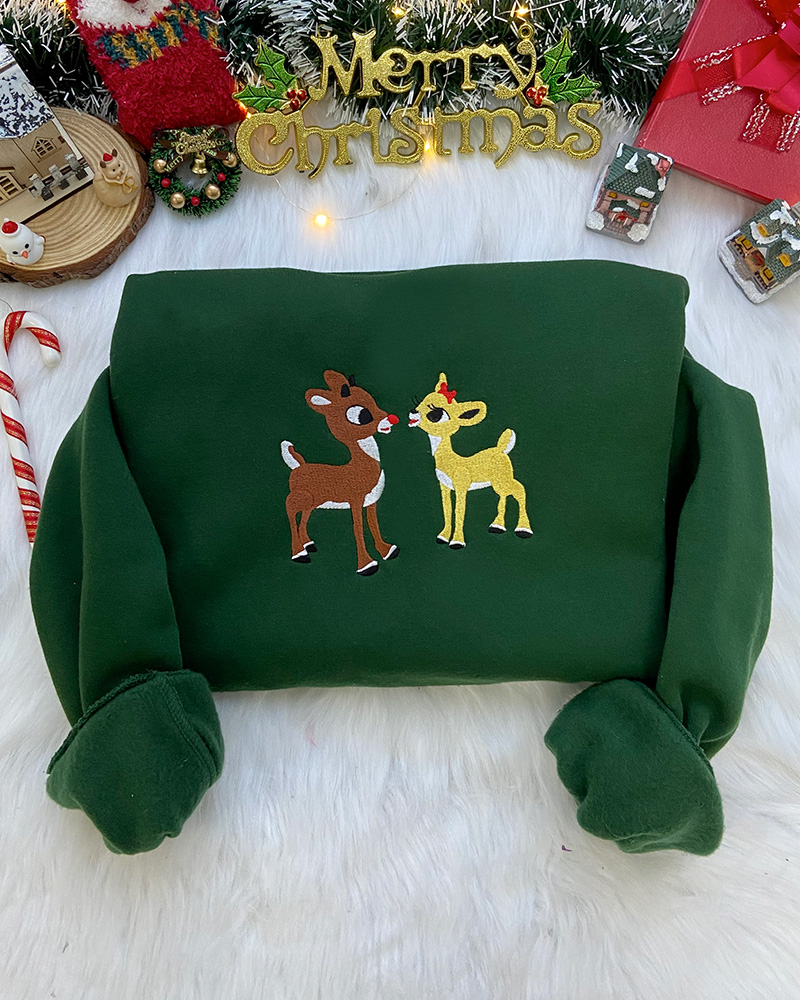 Rudolph the Red-Nosed Reindeer – Embroidered Sweatshirt Rudolph the Red-Nosed Reindeer – Embroidered Sweatshirt