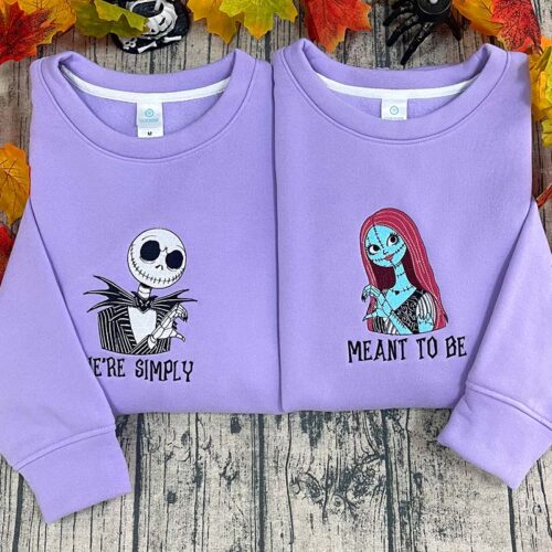 Jack & Sally ver 3 – Embroidered Sweatshirt/Hoodie/T-shirt