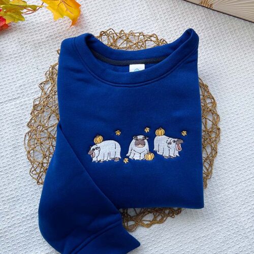 Moo Deng Hippo – Embroidered Sweatshirt/Hoodie/T-shirt