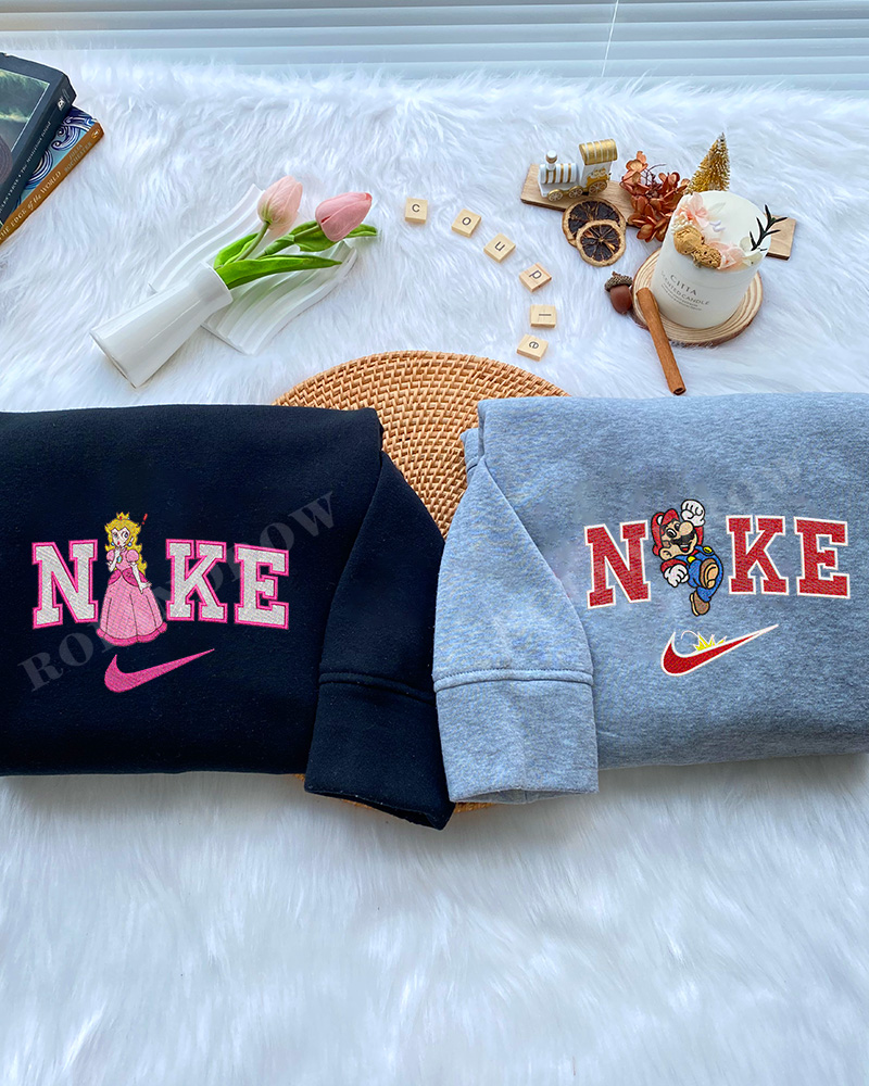 Mario and Princess Peach – Embroidered Shirt Mario and Princess Peach – Embroidered Shirt