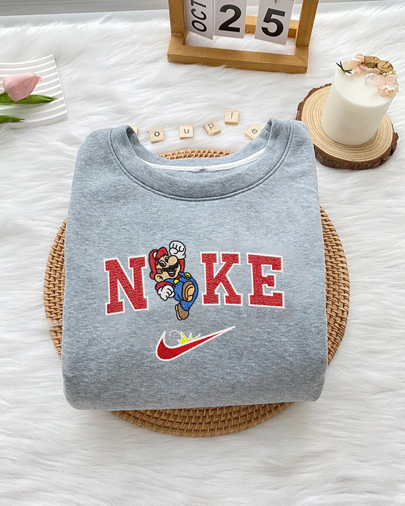 Mario and Princess Peach – Embroidered Shirt Mario and Princess Peach – Embroidered Shirt